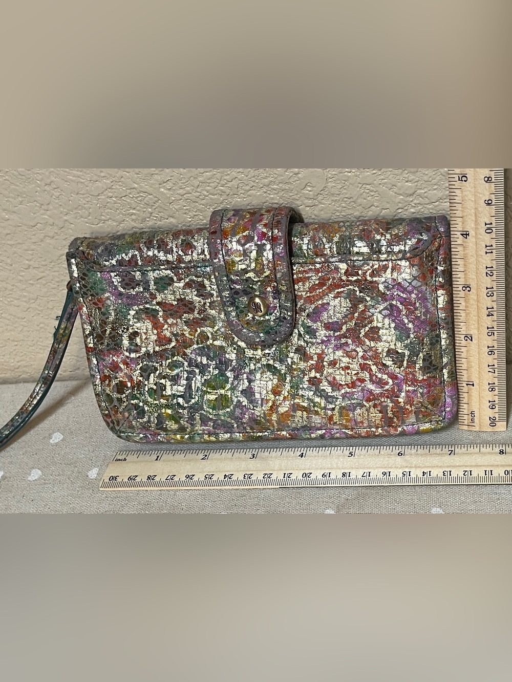 HOBO Metallic Multicolor Wristlet Wallet